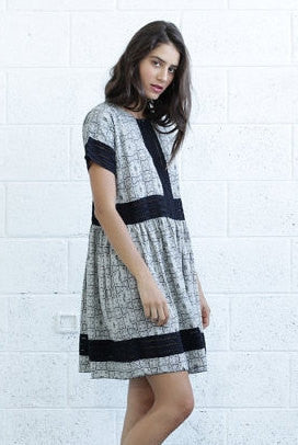 Eyelet Print Dress