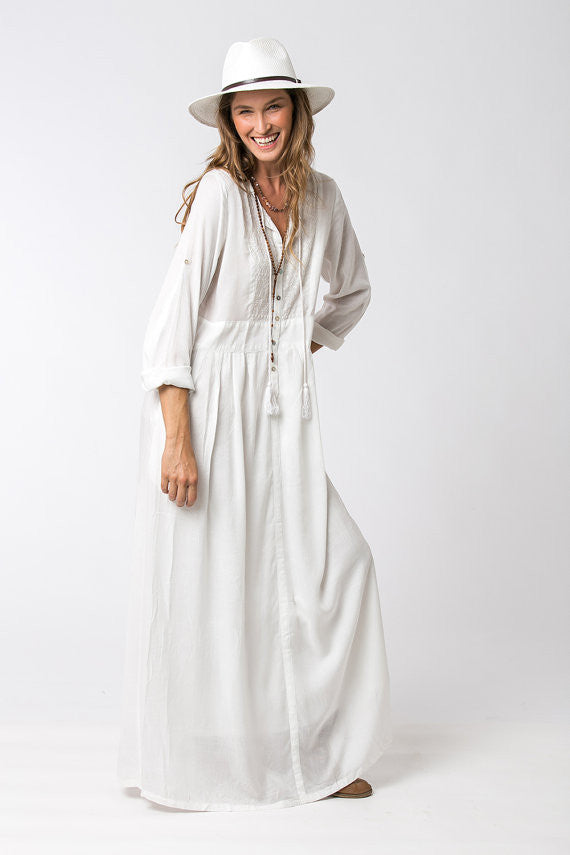 Long Sleeve White Dress