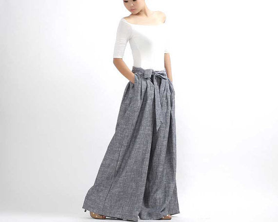 Wide Leg Linen Pants
